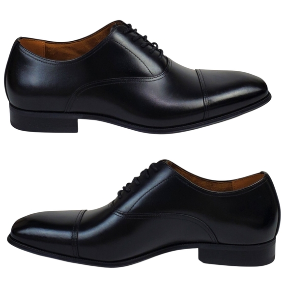 New Florsheim Carino cap oxford shoes black leather dress preppy academia casual main image 9